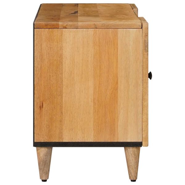 vidaXL Mobile TV Naturale 105 x 33,5 x 46 cm Legno di mango massello
