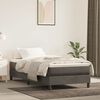 vidaXL Giroletto a Molle con Materasso Grigio Scuro 90x190 cm Velluto
