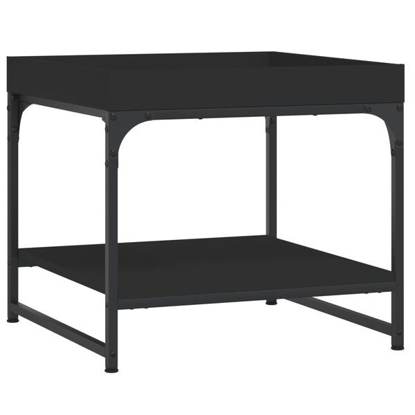 vidaXL Tavolino da Salotto Nero 49,5x49,5x45 cm in Legno Multistrato