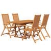 vidaXL Set Mobili da Pranzo per Giardino 5 pz 120-170 cm