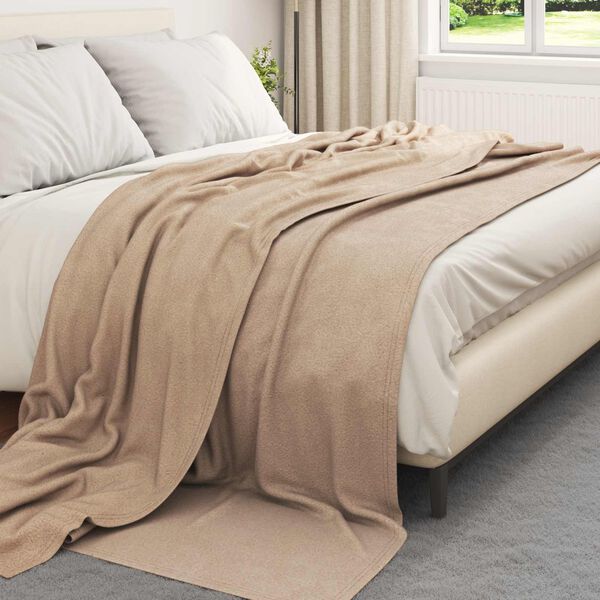 vidaXL Coperta Cammello 270 x 240 cm Panno