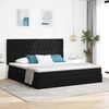 vidaXL Letto con contenitore e materasso Nero 200 x 200 cm Velluto