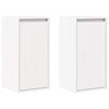 vidaXL Pensili 2 pz Bianchi 30x30x60 cm in Legno Massello di Pino