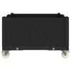 vidaXL Fioriera da Giardino con Ruote Nera 100x80x54 cm in PP