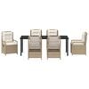 vidaXL Set da Pranzo per Giardino 7 pcs Beige e Bianco Crema