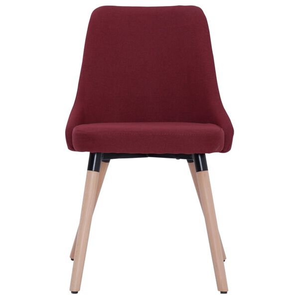 vidaXL Sedie da Pranzo 6 pz Rosso Vino in Tessuto