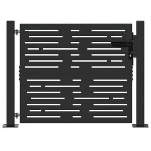 vidaXL Cancello da giardino con blocco Nero 110 x 105 cm
