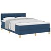 vidaXL Letto box spring con materasso Blu 140 x 190 cm Tessuto