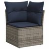 vidaXL Set Divano da Giardino 8 pz con Cuscini Grigio in Polyrattan