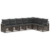 vidaXL Set Divano da Giardino 7 pz Grigio polyrattan