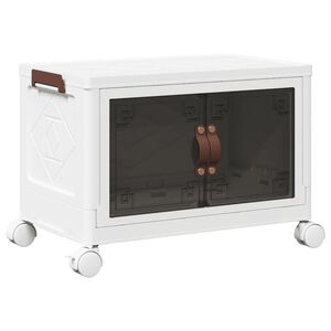 vidaXL Scatola Portaoggetti Impilabile con Ruote 28 L 48,5x29,5x33 cm