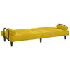 vidaXL Divano Letto con Braccioli Giallo in Velluto