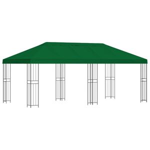 vidaXL Gazebo con pareti laterali 6 x 3 m Verde Poliestere e Acciaio