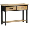 vidaXL Tavolo Consolle 110x30x75 cm in Legno Massello Grezzo di Mango