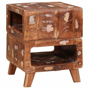 vidaXL Tavolino Marrone 40 x 40 x 49 cm Legno Recuperato Massello