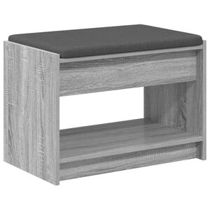 vidaXL Panca per ingresso Sonoma grigia 63 x 38 x 45 cm