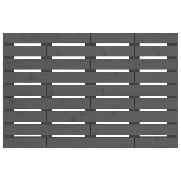 vidaXL Testiera da Parete Grigia 106x3x63 cm in Legno Massello di Pino