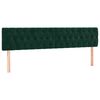 vidaXL Giroletto a Molle con Materasso Verde Scuro 120x190 cm Velluto