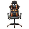 vidaXL Sedia da Gaming Nera e Arancione in Similpelle