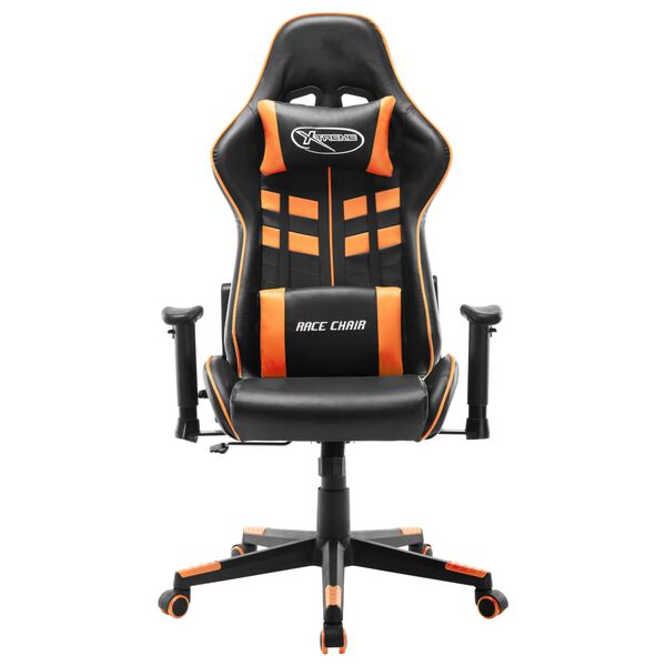 vidaXL Sedia da Gaming Nera e Arancione in Similpelle