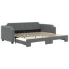 vidaXL Divano Letto con Letto Estraibile Grigio Scuro 90x200cm Tessuto