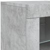 vidaXL Credenza con Luci LED Grigio Cemento 123x37x67 cm