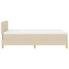 vidaXL Letto a Sorgente LED con materasso Crema 120 x 200 cm Tessuto