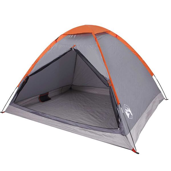 vidaXL Tenda da Campeggio a Cupola 2 Persone Grigio e Arancione