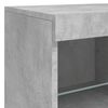 vidaXL Credenza con Luci LED Grigio Cemento 202x37x67 cm