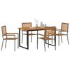vidaXL Set da Pranzo per Giardino 5 pcs Grigio