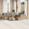 vidaXL Set Divano da Giardino 13 pcs Beige polyrattan