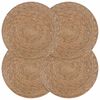 vidaXL Tovagliette in erba di mare 4 pz Naturale 100% Erba marina