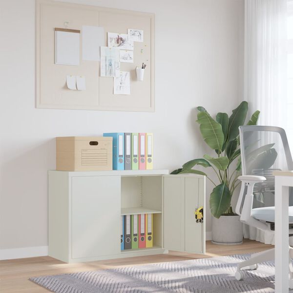 vidaXL Armadio Classificatore Grigio Chiaro 90x40x70 cm in Acciaio