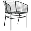 vidaXL Set da Pranzo per Giardino 7 pcs Nero polyrattan