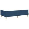 vidaXL Cornice del letto ad angolo Blu 90 x 200 cm Tessuto