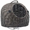 vidaXL Trasportino per Gatti Grigio 60x45x45 cm in Salice Naturale