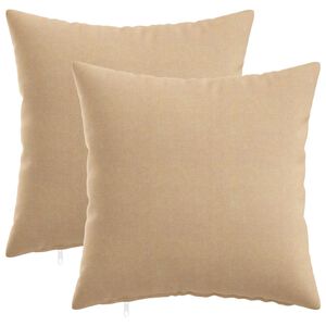 vidaXL Federa 2 pz HEERLEN Crema 30 x 30 cm Tessuto