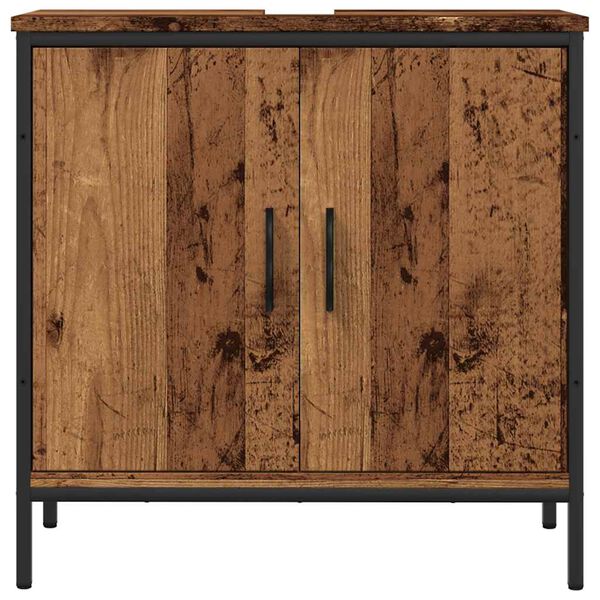 vidaXL Mobile Sottolavabo Legno Antico 60x30x60 cm Legno Multistrato