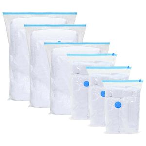 vidaXL Sacchetti per Stoccaggio 5 pcs Trasparente e Blu 70 x 50 cm
