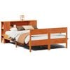 vidaXL Letto Libreria senza Materasso Marrone Cera 135x190 cm in Pino
