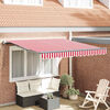 vidaXL Tenda Retrattile Rosso e bianco 300 x 250 cm Tessuto