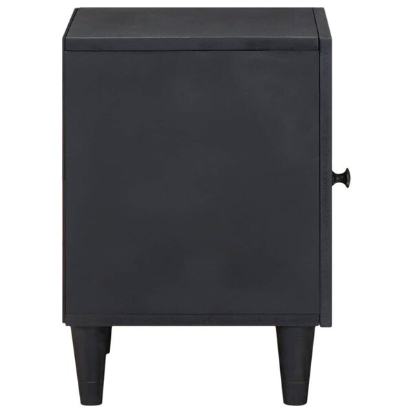 vidaXL Comodino con porta 2 pcs Nero 40 x 33 x 46 cm