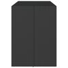 vidaXL Tavolo Bar con Piano in Vetro Nero 145x80x110 cm Polyrattan