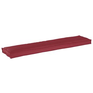 vidaXL Cuscino per pallet Rosso vino 180 x 40 x 8 cm Tessuto Oxford