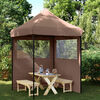 vidaXL Tenda Party Marrone 200 x 200 x 306 cm Tessuto Oxford