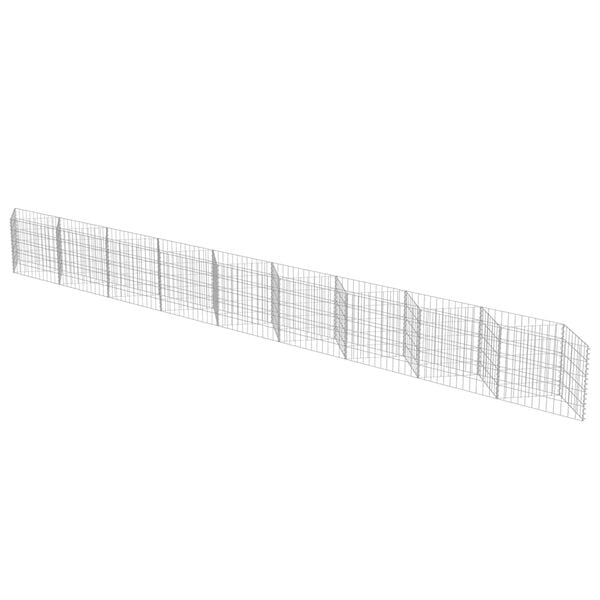 vidaXL Gabbione in Acciaio Zincato 630x30x50 cm