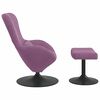 vidaXL Sedia Egg con Pouf Viola Velluto