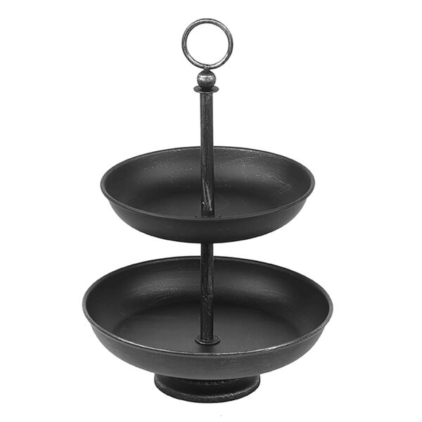 LABEL51 Vassoio a Pi&ugrave; Livelli 26x26x38 cm Nero Anticato