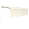 vidaXL Tenda da Sole Retrattile Automatica con Parasole 4x3 m Crema