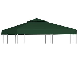 vidaXL Telo di Ricambio per Gazebo 310g/m&sup2; Verde 3x3m
